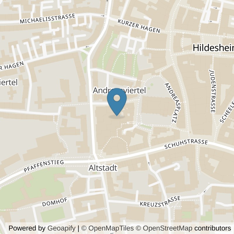 Map: location of Kieser Training Hildesheim-Andreas-Passage-1 in Hildesheim