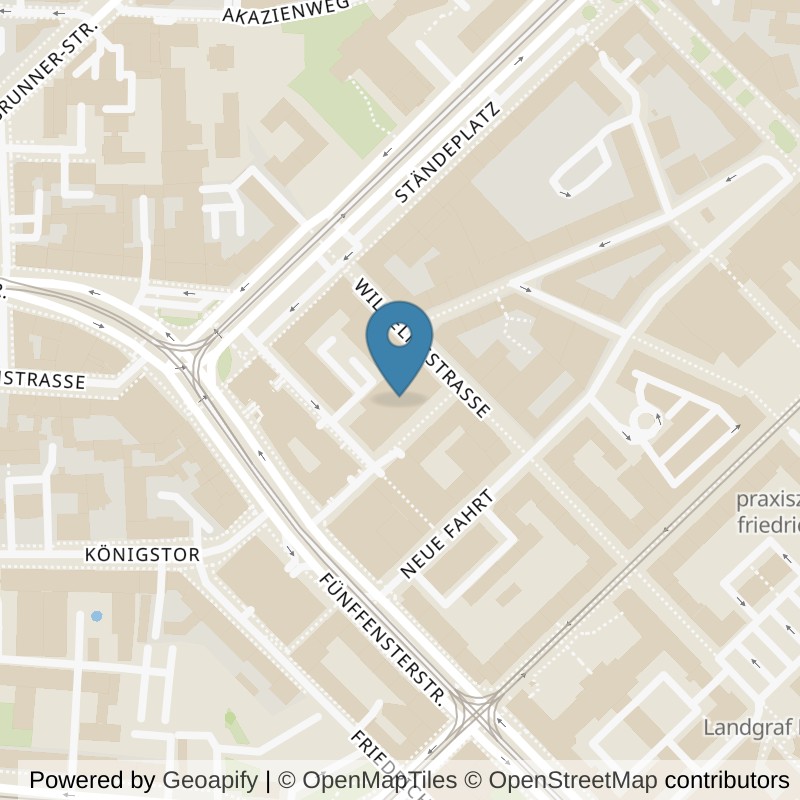 Map: location of Kieser Training Kassel-Garde-Du-Corps-Strasse-2 in Kassel
