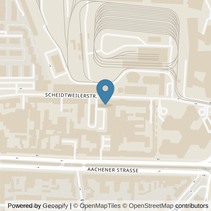 Map: location of Kieser Training Köln-Scheidtweilerstrasse-17 in Köln
