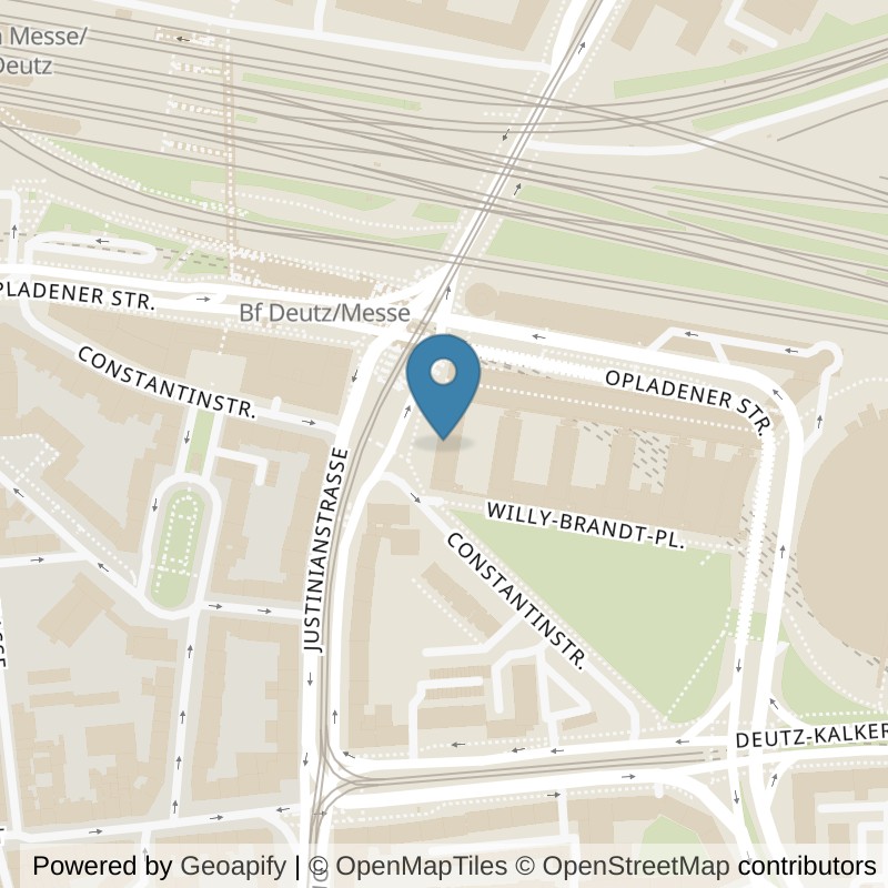 Map: location of Kieser Training Köln-Willy-Brandt-Platz-2 in Köln