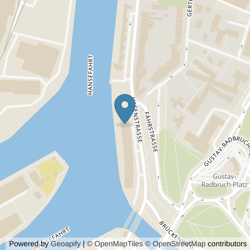 Map: location of Kieser Training Lübeck-Hafenstrasse-1a in Lübeck