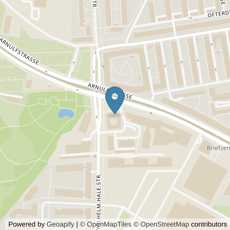 Map: location of Kieser Training München-Arnulfstrasse-205 in München