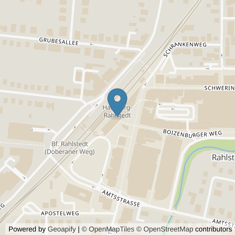 Map: location of Kieser Training Rahlstedt in Hamburg