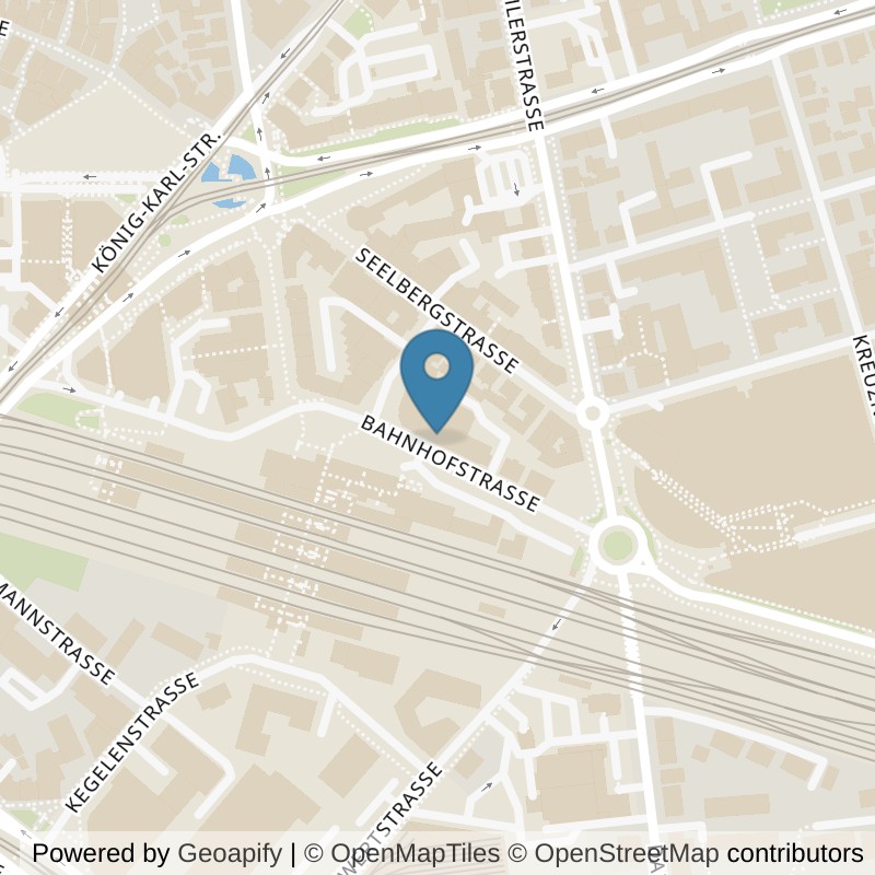Map: location of Kieser Training Stuttgart-Bahnhofstrasse-25-29 in Stuttgart