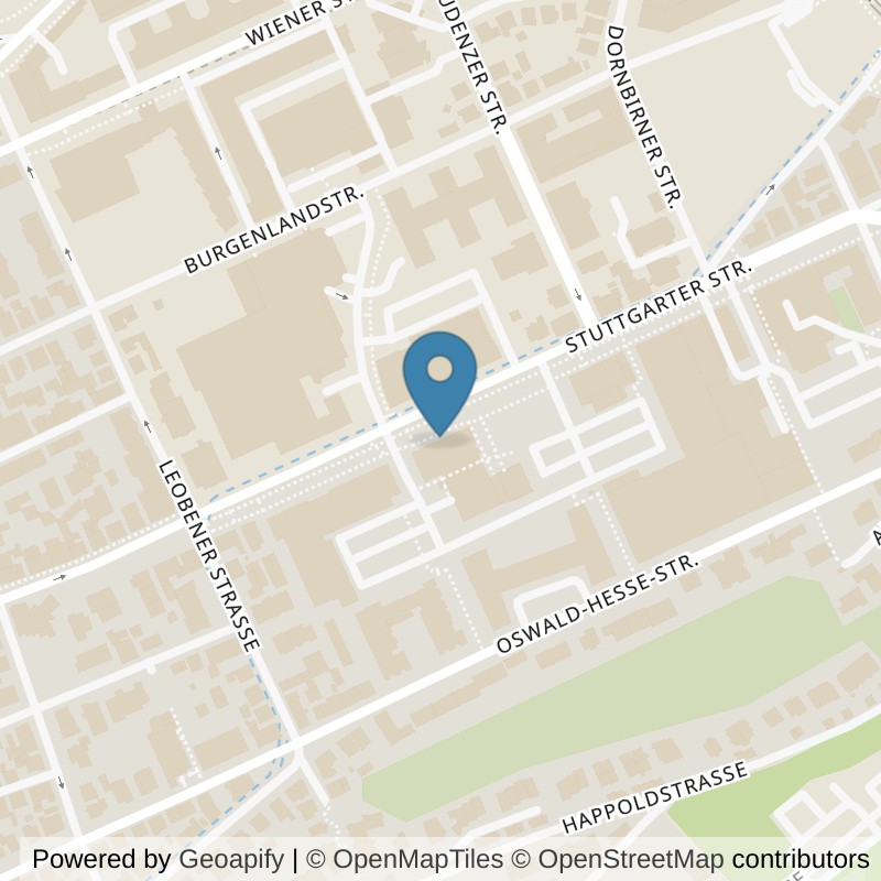 Map: location of Kieser Training Stuttgart-Feürbach in Stuttgart