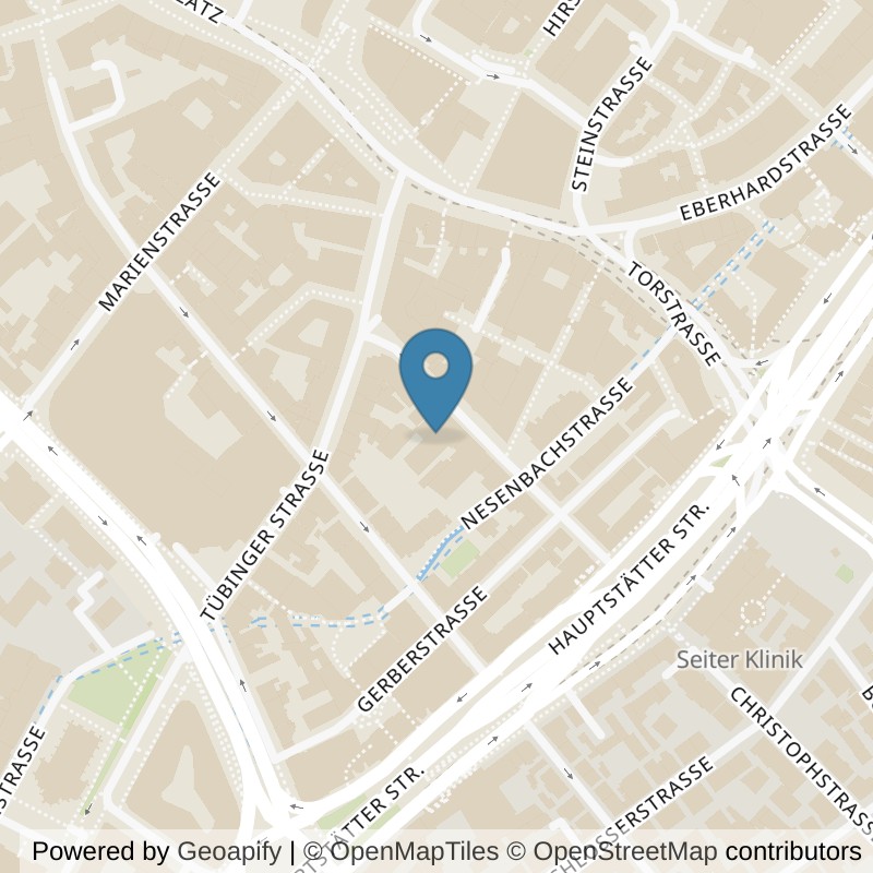 Map: location of Kieser Training Training-Stuttgart-Mitte in Stuttgart