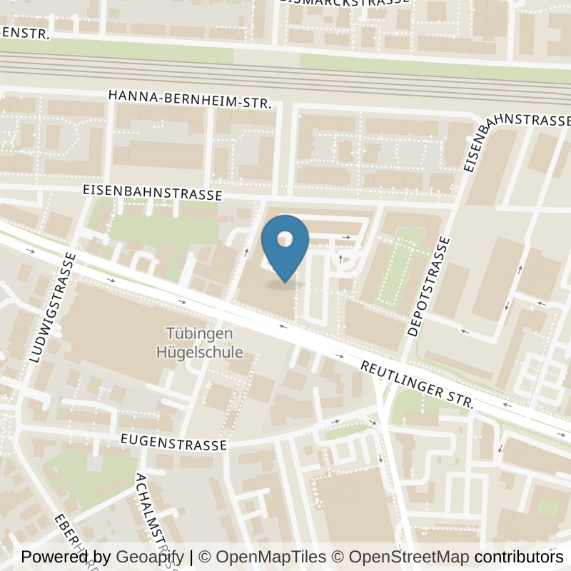 Map: location of Kieser Tübingen in Tübingen