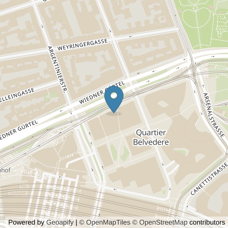 Map: location of Kieser (Am Belvedere) in Wien