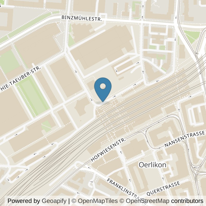 Map: location of Kieser Training Zürich-Oerlikon in Zürich