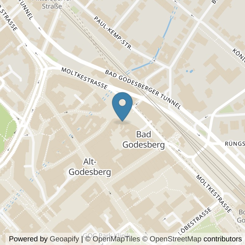 Map: location of Körperformen Bonn Bad Godesberg in Bonn-Bad Godesberg
