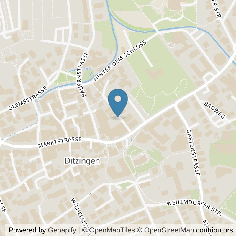 Map: location of Körperformen Ditzingen in Ditzingen
