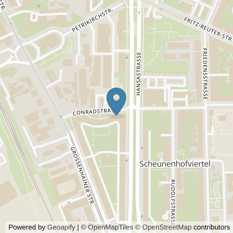 Map: location of Körperformen Dresden Leipziger Vorstadt in Neustadt