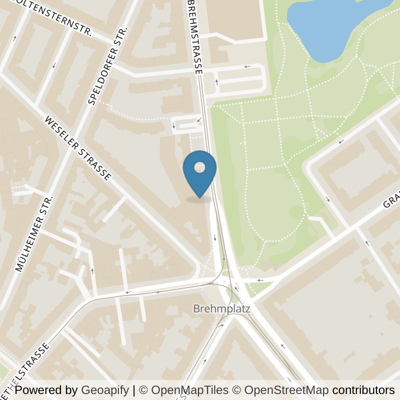 Map: location of Körperformen Düsseldorf Düsseltal in Düsseldorf