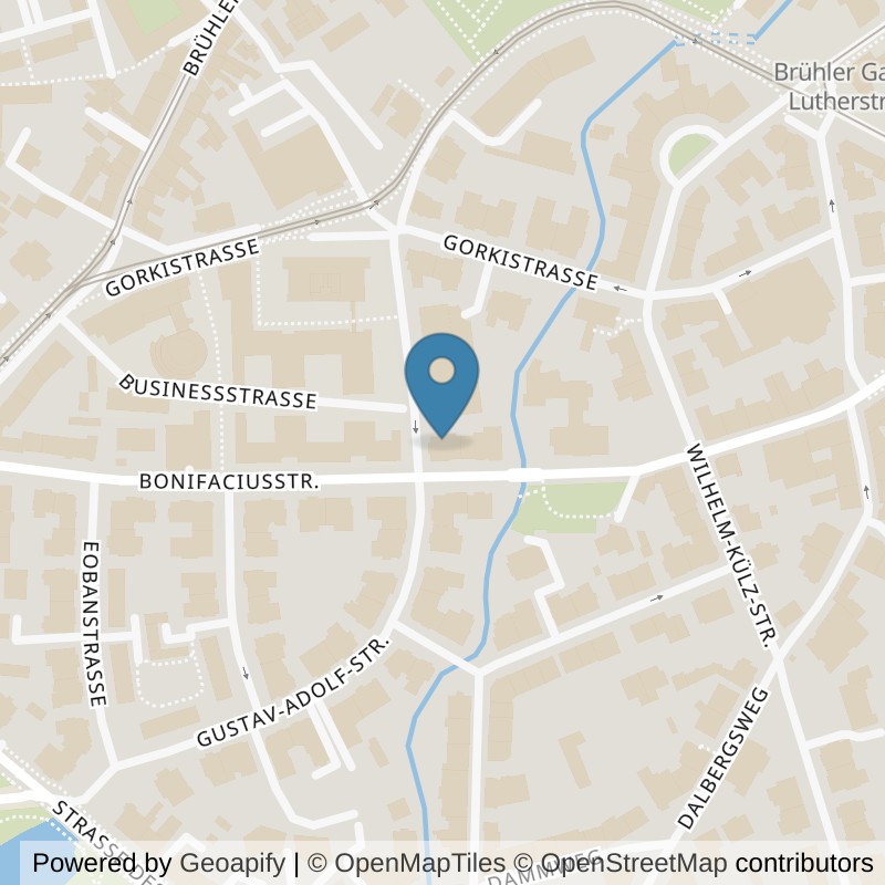 Map: location of Körperformen Erfurt Süd in Erfurt-Brühlervorstadt