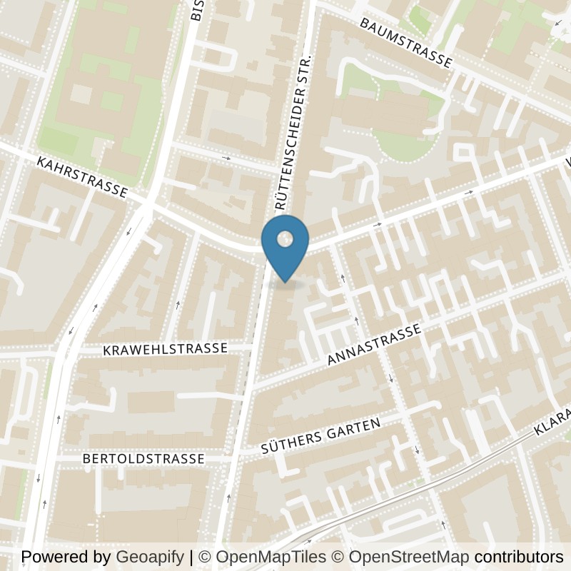 Map: location of Körperformen Essen Rüttenscheiderstraße in Essen