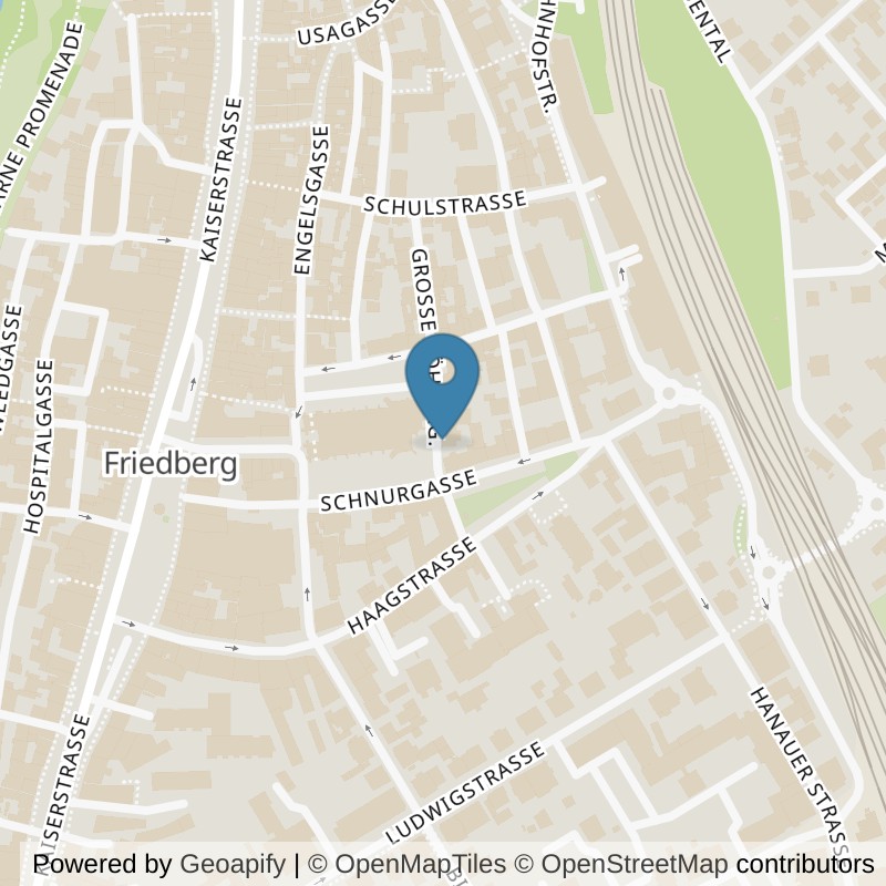 Map: location of Körperformen Friedberg in Friedberg (Hessen)