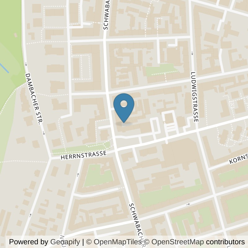 Map: location of Körperformen Fürth Schwabacher Straße in Fürth