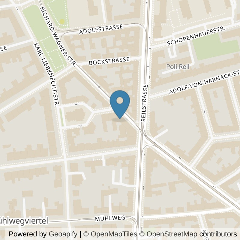 Map: location of Körperformen Halle Reileck in Halle