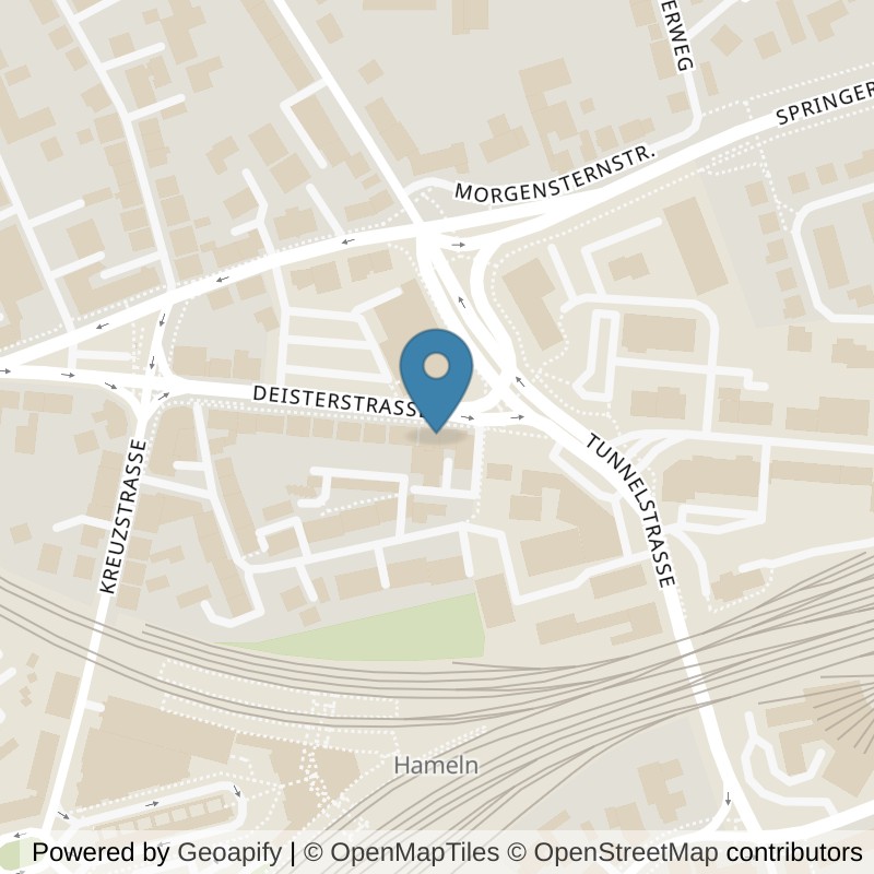 Map: location of Körperformen Hameln Deisterstraße in Hameln