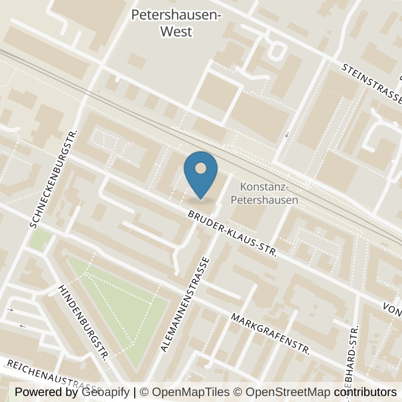 Map: location of Körperformen Konstanz in Konstanz-Petershausen-West