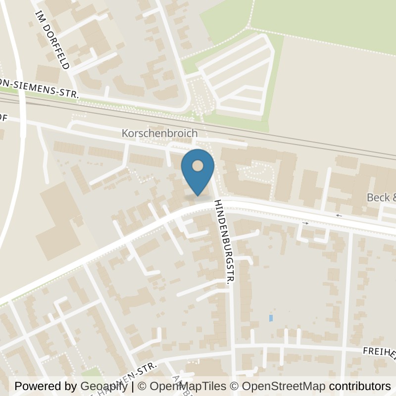 Map: location of Körperformen Korschenbroich in Korschenbroich