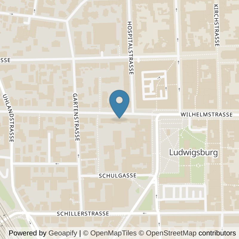 Map: location of Körperformen Ludwigsburg in Ludwigsburg