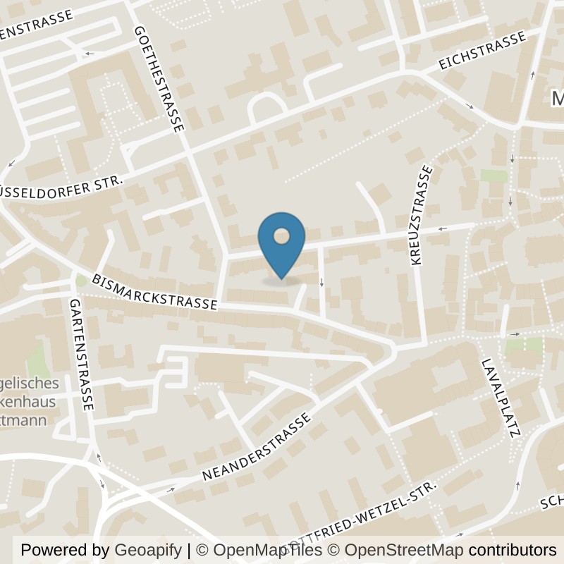 Map: location of Körperformen Mettmann in Mettmann