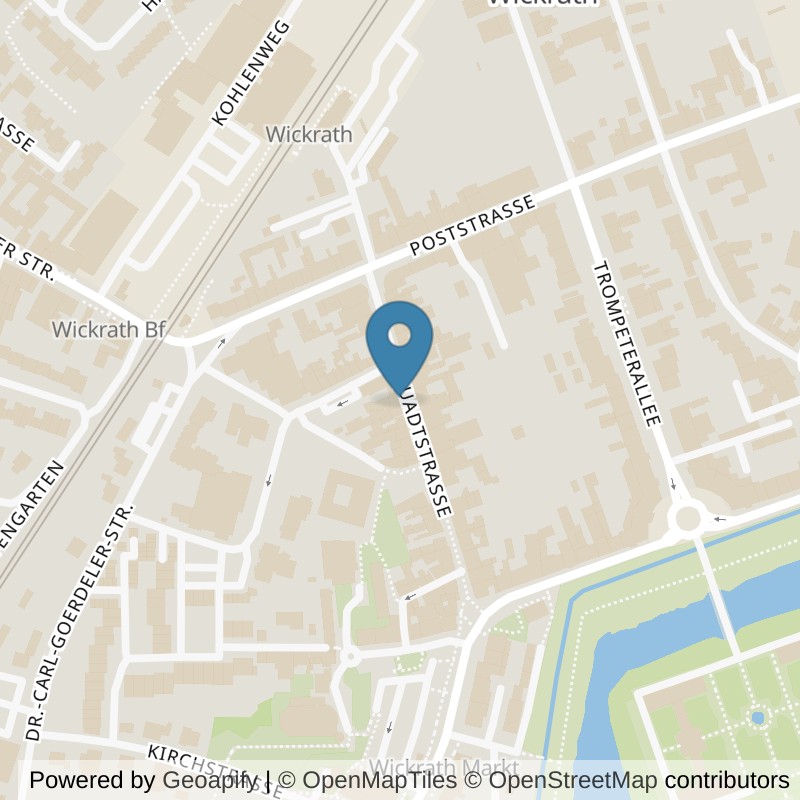 Map: location of Körperformen Mönchengladbach Wickrath in Mönchengladbach
