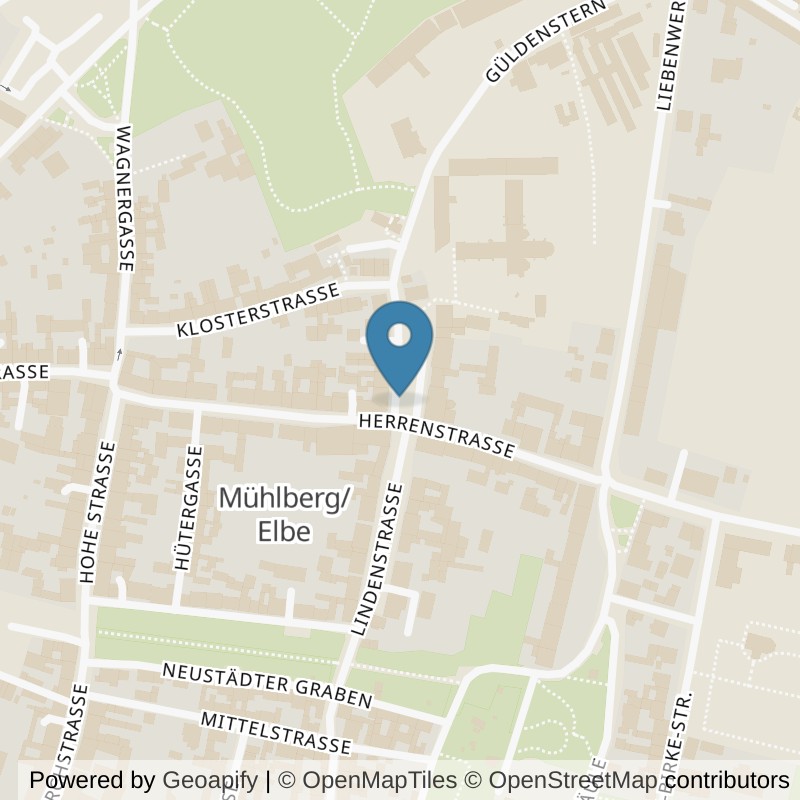 Map: location of Körperformen Mühlberg in Mühlberg/Elbe