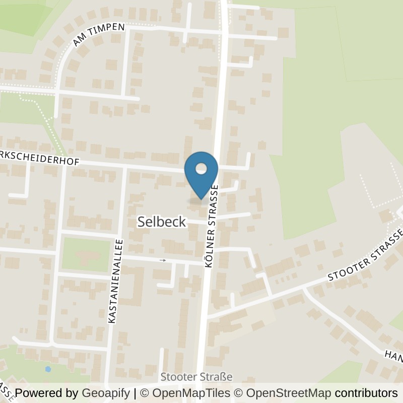 Map: location of Körperformen Mülheim-Selbeck in Mülheim an der Ruhr