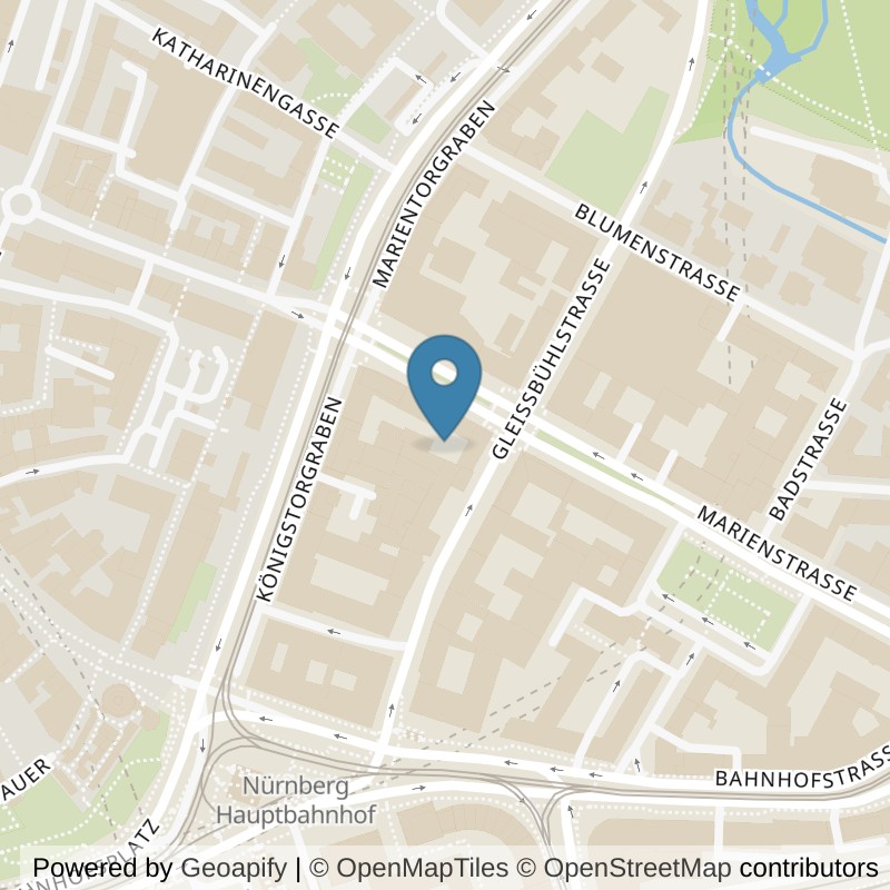 Map: location of Körperformen Nürnberg Zentrum in Nürnberg