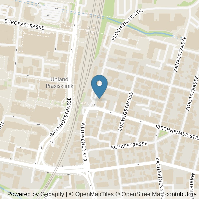 Map: location of Körperformen Nürtingen in Nürtingen