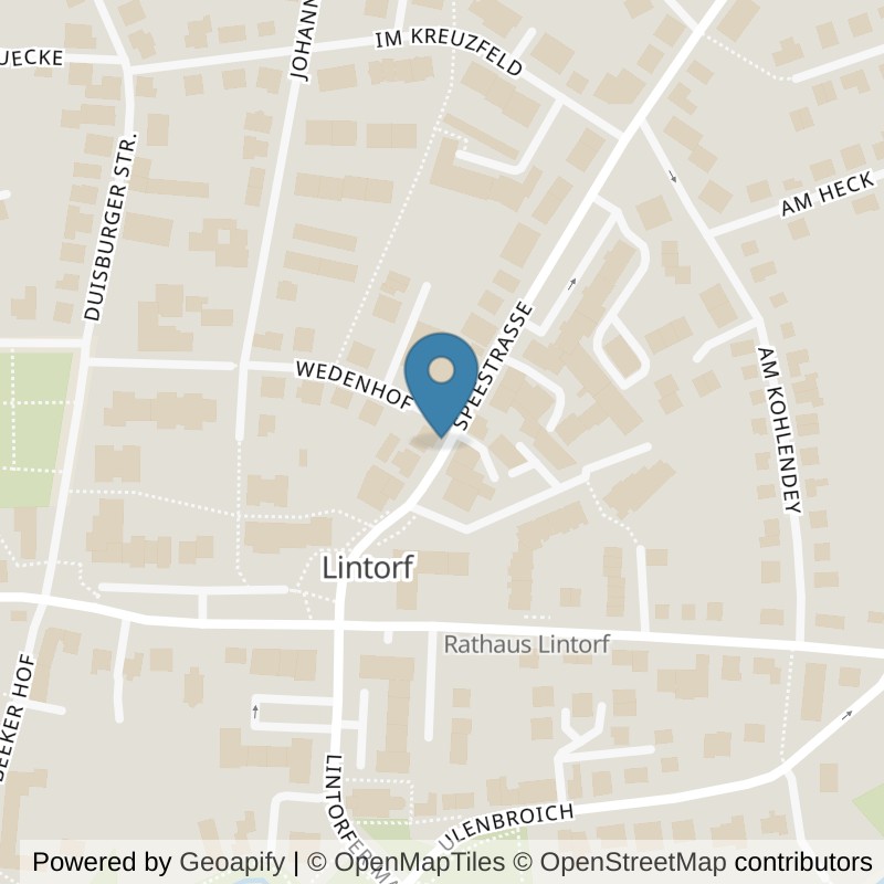 Map: location of Körperformen Ratingen Lintorf in Ratingen
