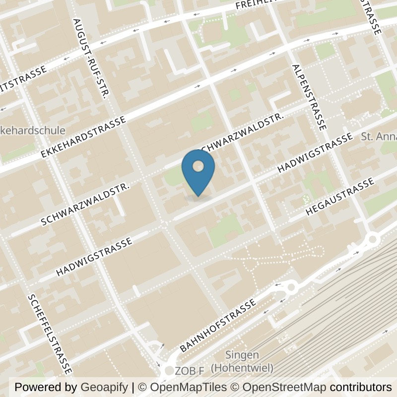 Map: location of Körperformen Singen in Singen