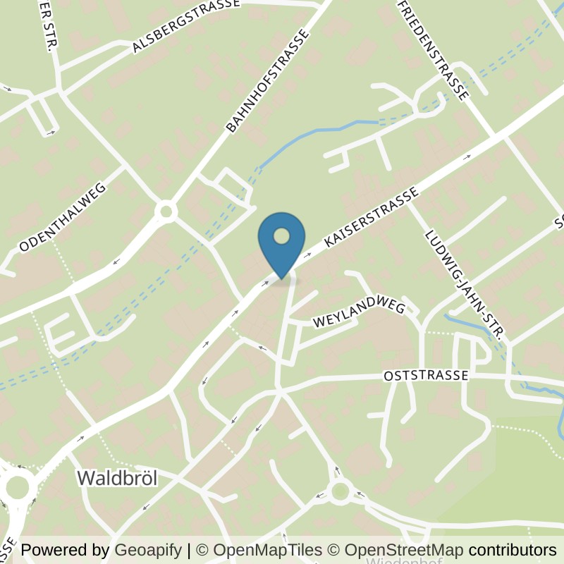 Map: location of Körperformen Waldbröl in Waldbröl
