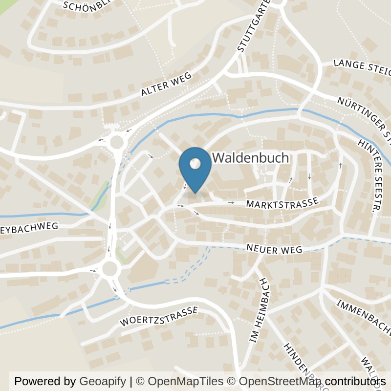 Map: location of Körperformen Waldenbuch in Waldenbuch