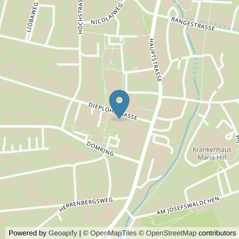 Map: location of Körperformen Warstein in Warstein
