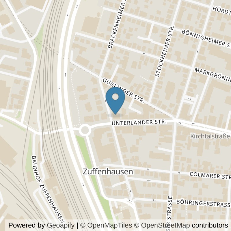 Map: location of Körperformen Zuffenhausen in Stuttgart-Zuffenhausen