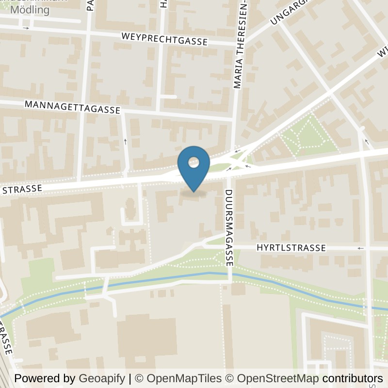 Map: location of Körperglanz & Shape-Line Mödling in Mödling