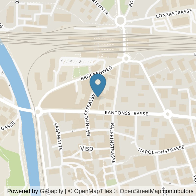 Map: location of Kompetenzzentrum netzwerk5zehn in Visp