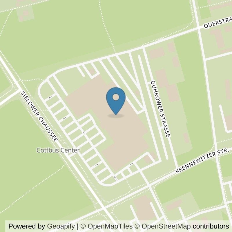 Map: location of Kraftwerk Fitnessclub Cottbus in Cottbus