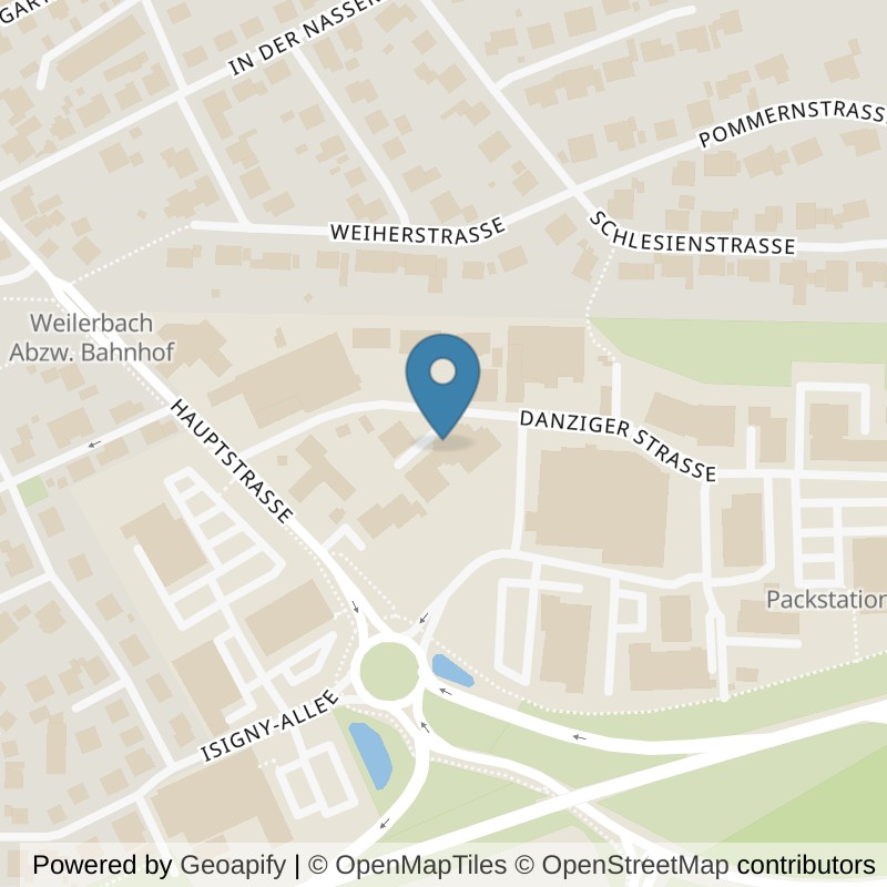 Map: location of Kraftwerk Fitnessclub Weilerbach in Weilerbach