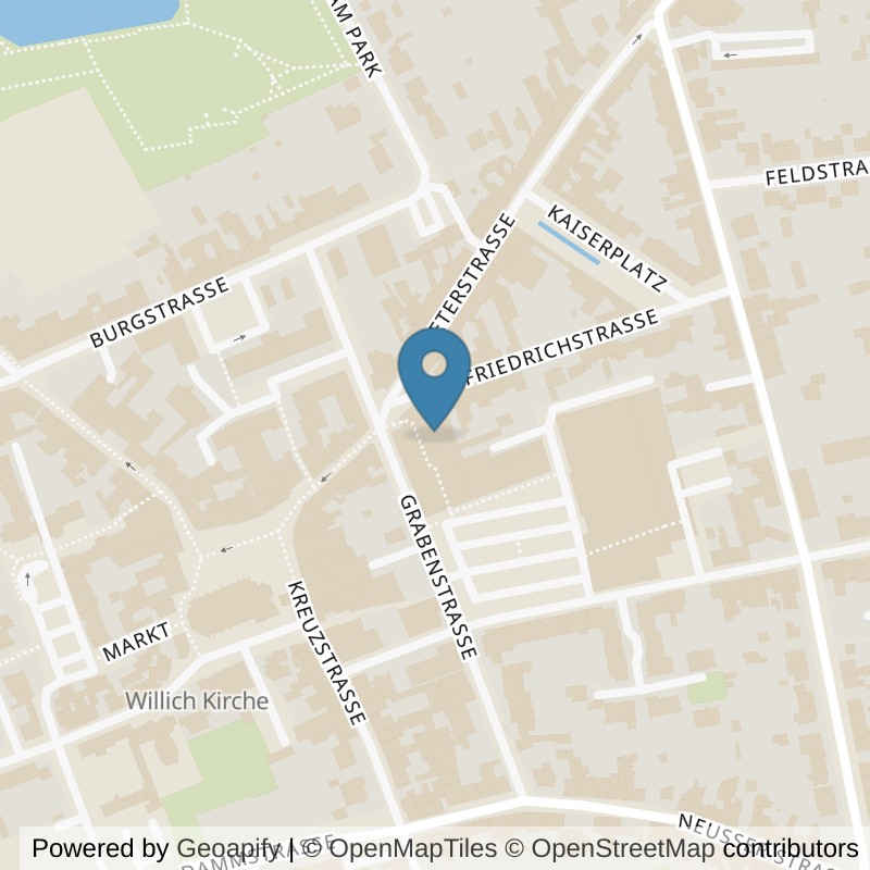Map: location of Kraftwerk Fitnessclub Willich in Willich