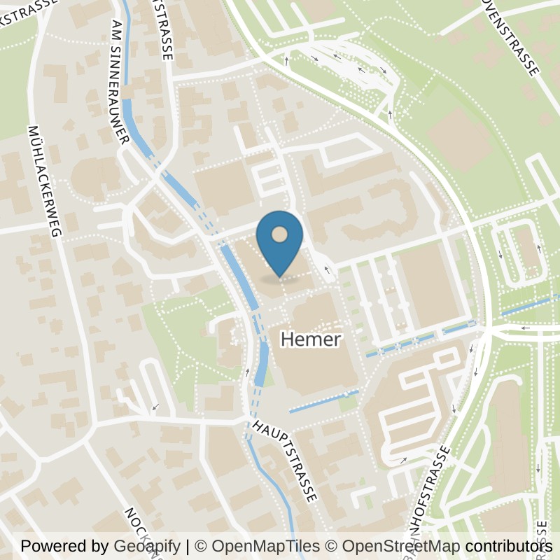 Map: location of Kraftwerkt Fitnessclub Hemer in Hemer
