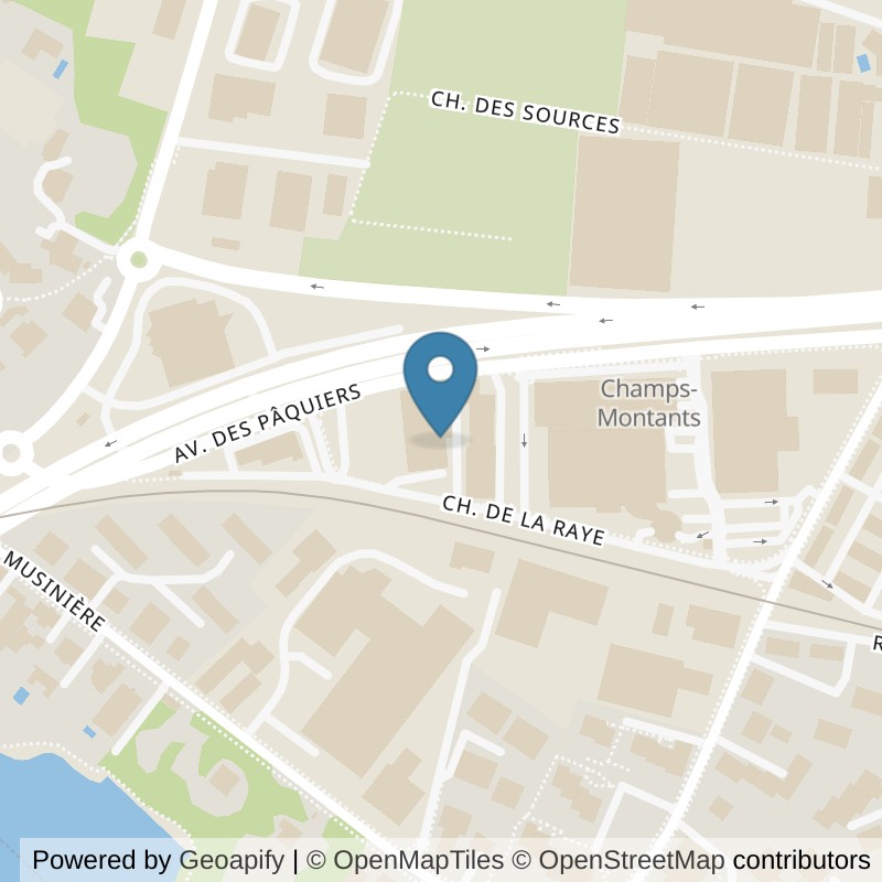 Map: location of L'Usine Fitness 23 St-Blaise in St Blaise