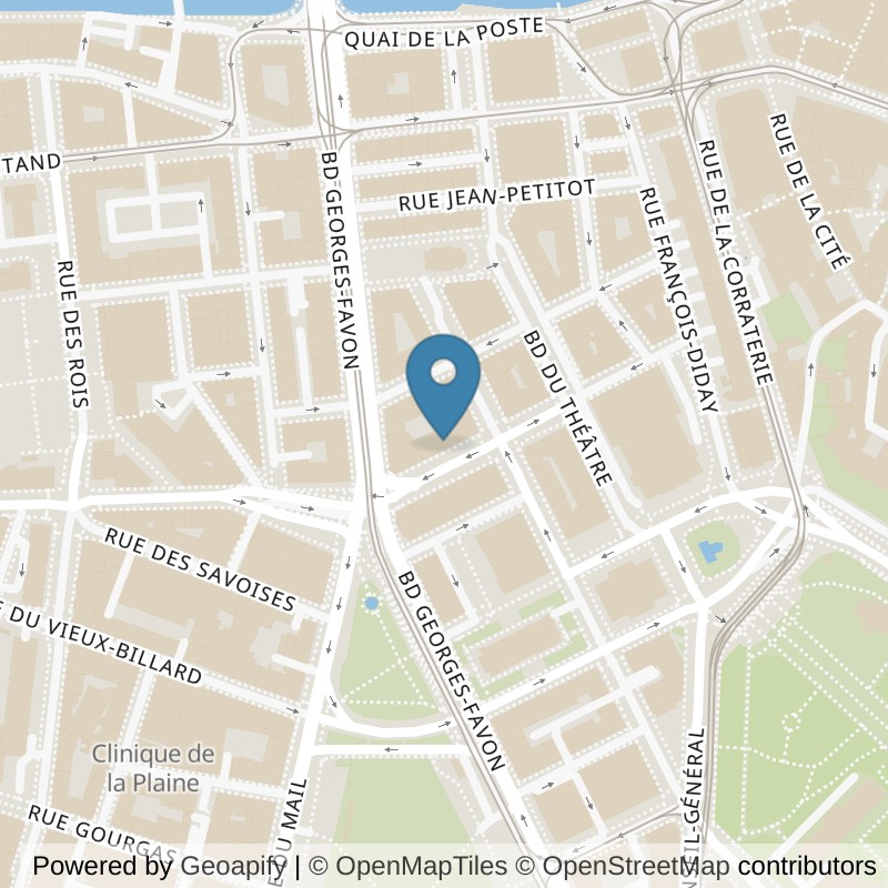 Map: location of L'Usine Sports Club in Genève