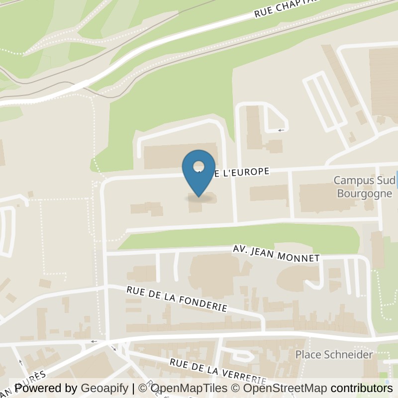 Map: location of L'Appart Fitness Le Creusot Europe in Le Creusot