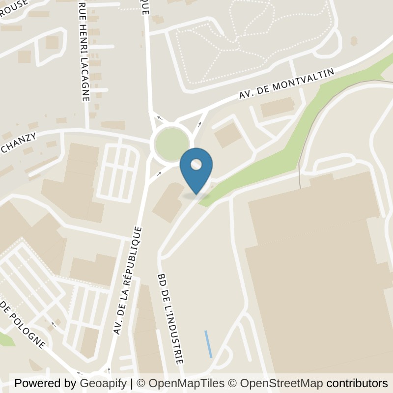 Map: location of L'Appart Fitness Le Creusot Harfleur in Le Creusot