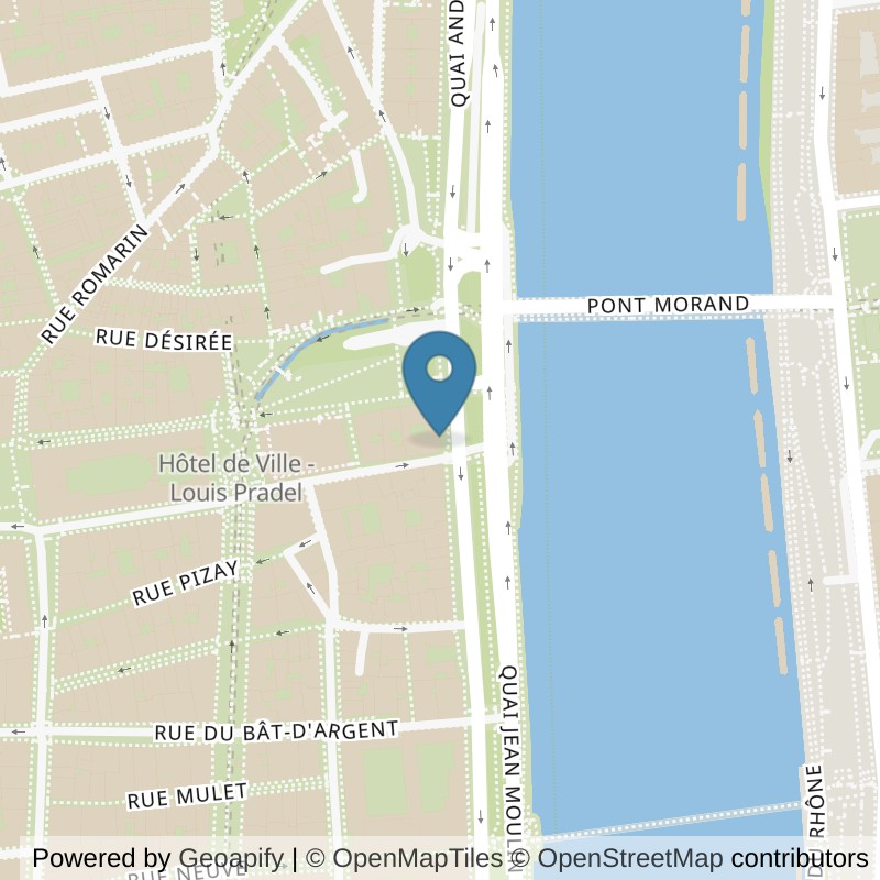 Map: location of L'Appart Fitness Lyon 1 Louis Pradel in Lyon