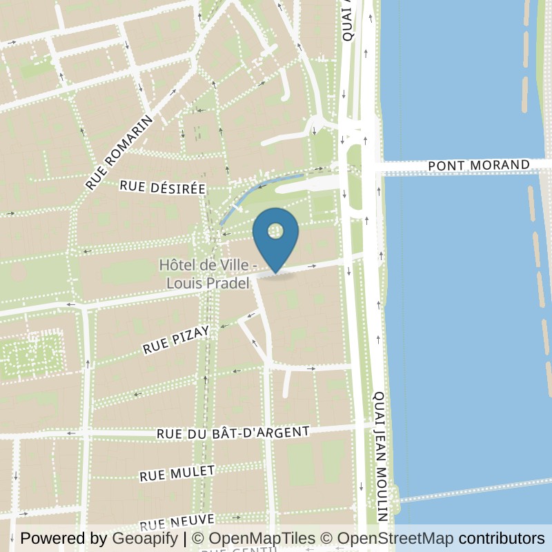 Map: location of L'Appart Fitness Lyon 1 Opéra in Lyon